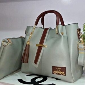 Girl's PU Leather Embellished Hand Bag Set