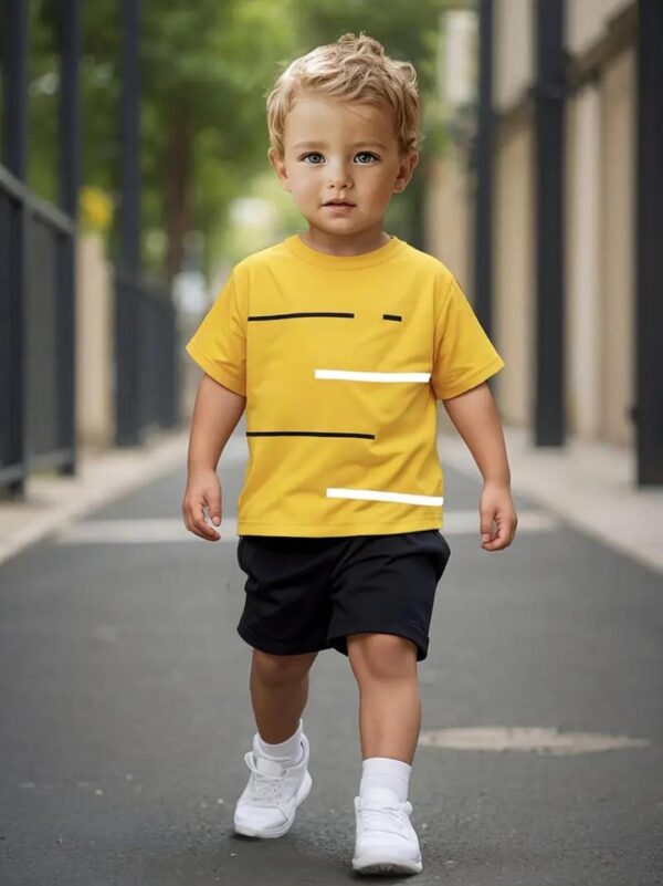 Stylish Printed Cotton Tracksuit for Boys & Girls 2 Pcs Set (Shirt & Trouser) - Image 8