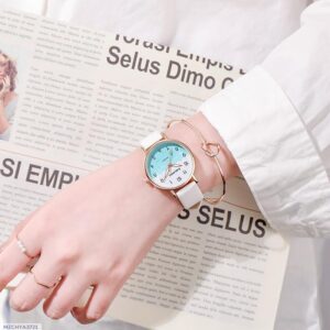 Female student watch Korean simple and generous cute waterproof luminous Sook men's and women's primary and secondary school fashionable all-match quartz watch