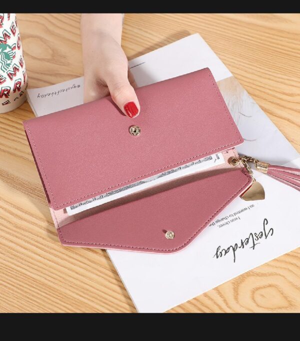 Stylish Girl's PU Leather Frame Clutch - 1 Pc in Pink - Image 2