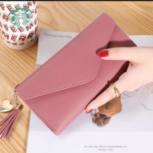 Stylish Girl's PU Leather Frame Clutch - 1 Pc in Pink