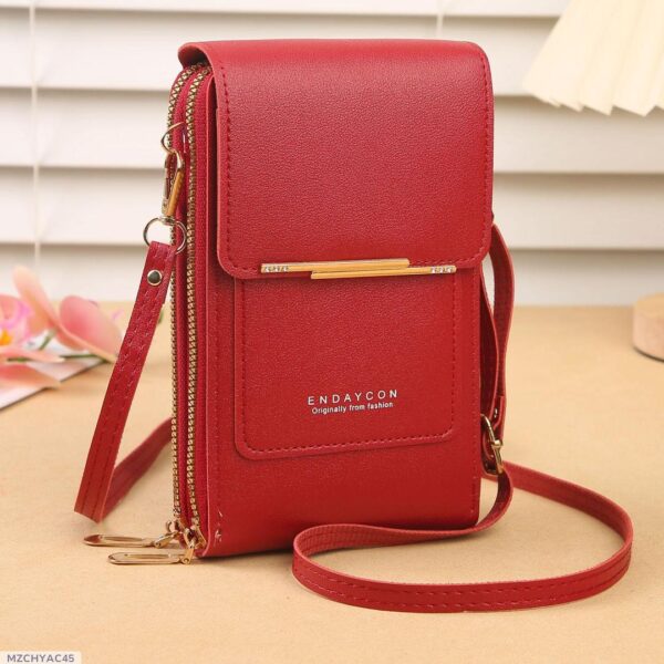 Women's Touch Screen Phone Bag Korean Style Crossbody Bag Multi-function Key Zipper Vertical Wallet For Women - Image 2