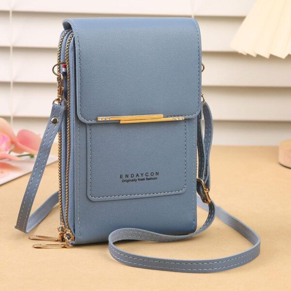 Women's Touch Screen Phone Bag Korean Style Crossbody Bag Multi-function Key Zipper Vertical Wallet For Women