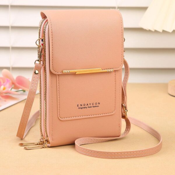 Women's Touch Screen Phone Bag Korean Style Crossbody Bag Multi-function Key Zipper Vertical Wallet For Women - Image 4