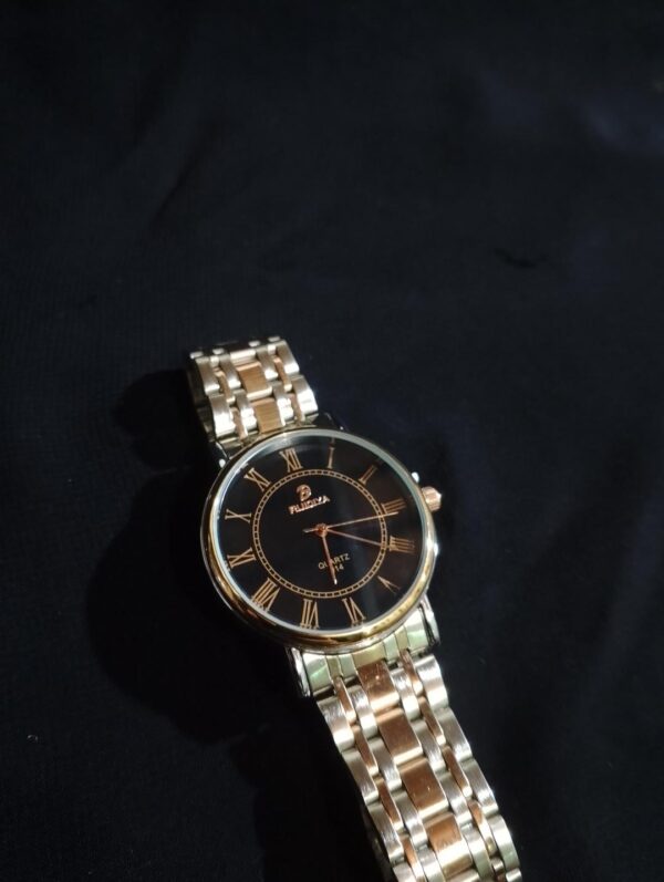 Men's Round Multicolor Stainless Steel Chain  Strap Watch - 1 Pc - Image 4