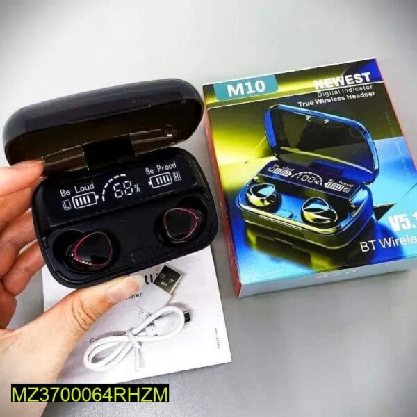 M10 Wireless Earbuds, Black - Image 2