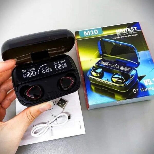 M10 Wireless Earbuds, Black - Image 3